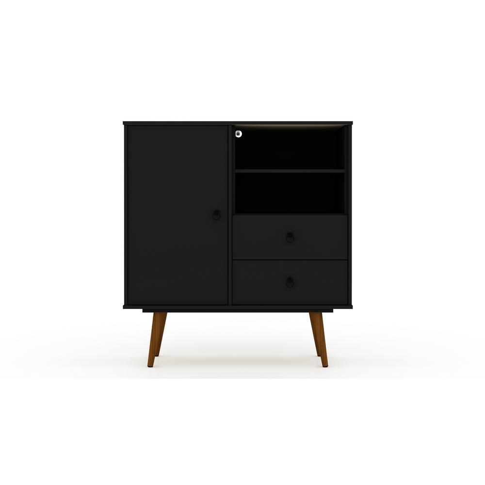 Luxor 2 Drawer Black Montauk Mid Century Modern Dresser 8pmchd7