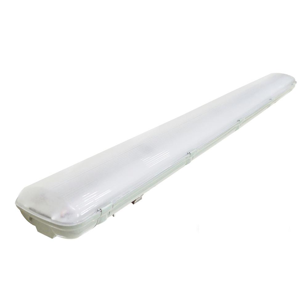 Keri 4 Ft 120 Watt Equivalent Gray Integrated Led Strip Vapor Tight Keri 4 Ft 120 Watt Equivalent Gray Integrated Led Strip Vapor Tight Light Fixture