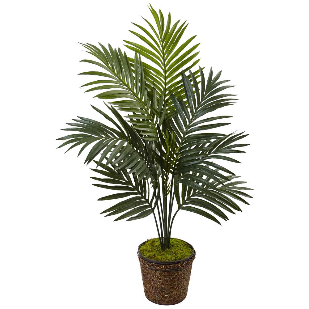 Nearly Natural Indoor Kentia Palm Artificial Tree in Coiled Rope
