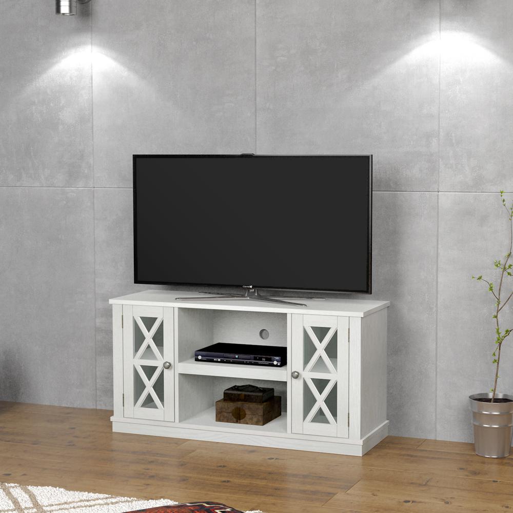 Manhattan Comfort Dalarna White Storage Entertainment Center3AMC129