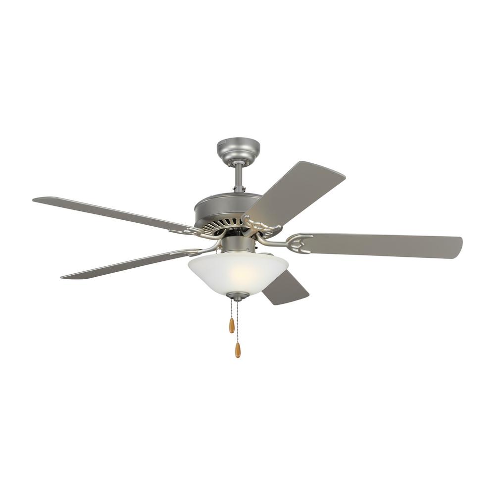 Monte Carlo Haven Led 2 52 In Indoor Brushed Pewter Ceiling Fan With Light Kit