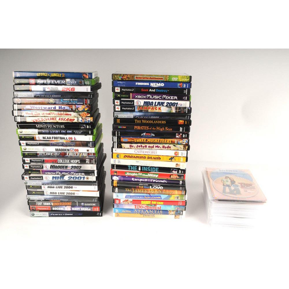 Atlantic 25 CD DVD or Blu-Ray Media Living Clear Movie Sleeves-74604729 ...