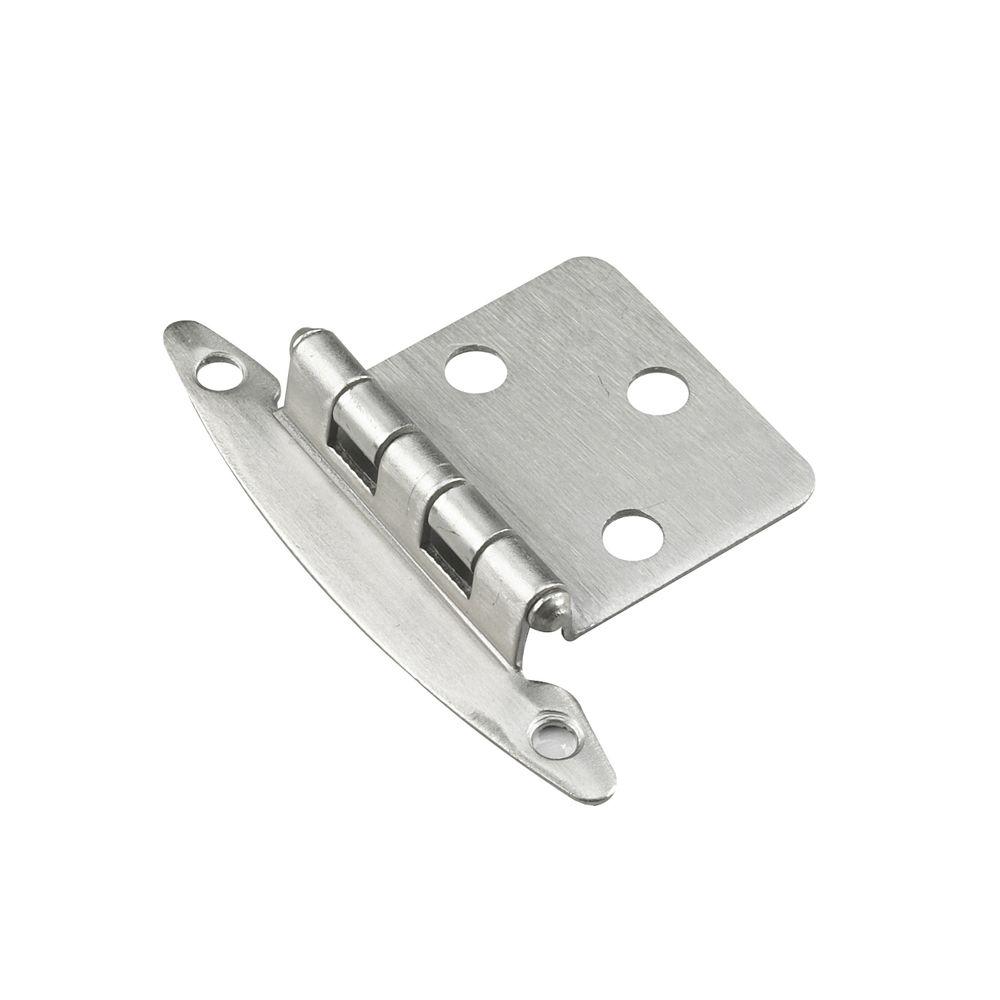 Richelieu Hardware Traditional Overlay 70 mm Brushed Nickel Frameless Hinge612NBV The Home Depot