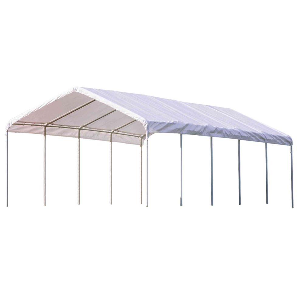Shelterlogic 12 Ft W X 30 Ft D Supermax Premium Canopy In White