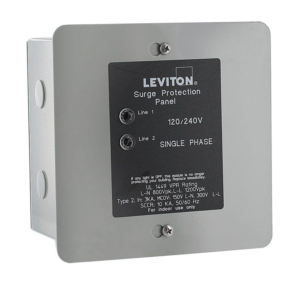 In NEMA 3R Enclosure Leviton 51120-3R 120//240 Volt Panel Protector 4-Mode Protection Light Commercial//Residential Grade