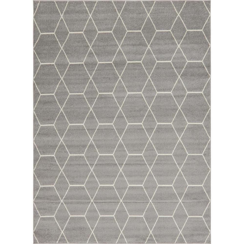 Unique Loom Trellis Frieze Light Gray 9 X 12 Rug 3140884 The Unique Loom Trellis Frieze Light Gray 9 X 12 Rug