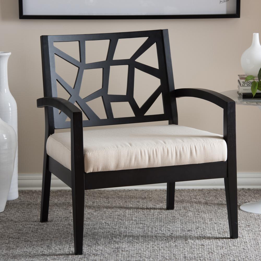 Simpli Home Kitchener Black Bonded Leather Accent ChairAXCKITS7305TBL