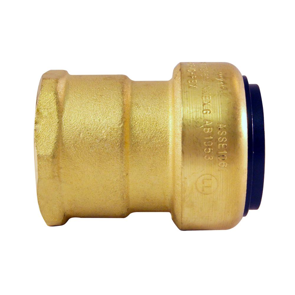 Tectite 1 in. Brass PushtoConnect x Female Pipe Thread AdapterFSBFA1 The Home Depot