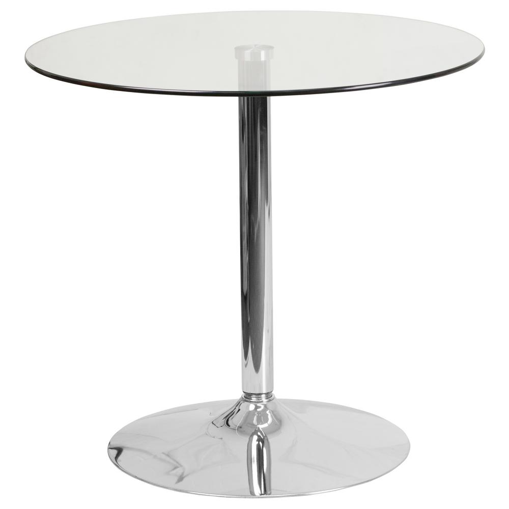 Clear Chrome Dining Table