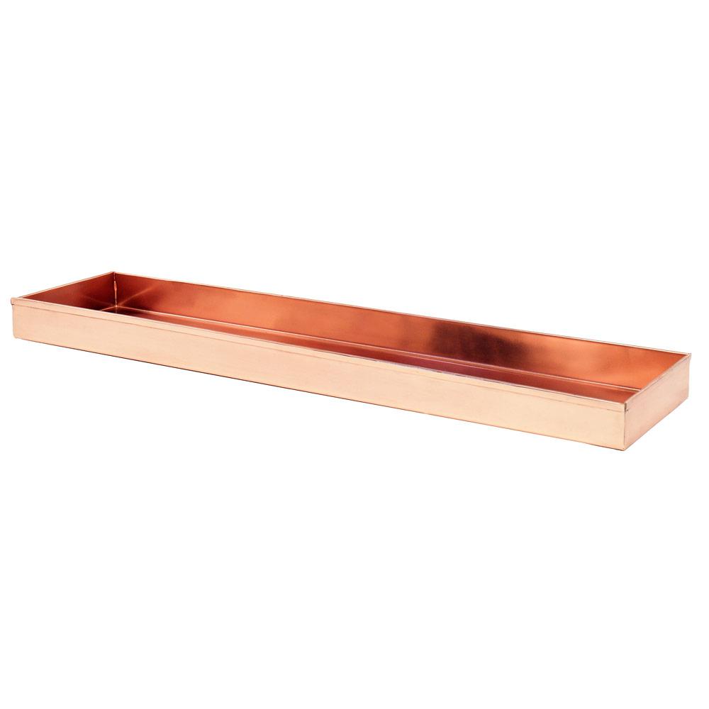 Achla Designs 20 in. W x 2 in. H x 5 in. D Polished Copper Plated ...