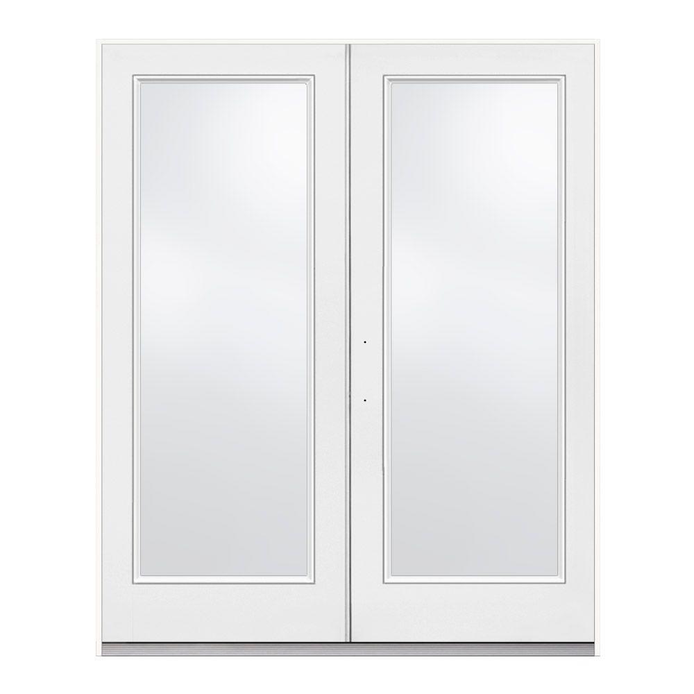 JELD-WEN 72 in. x 80 in. Primed Fiberglass Right-Hand Outswing Full ...