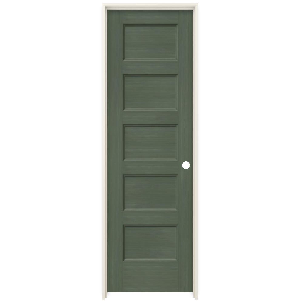 Jeld Wen 24 In X 80 In Conmore Juniper Stain Smooth Hollow Core Molded Composite Single Prehung Interior Door