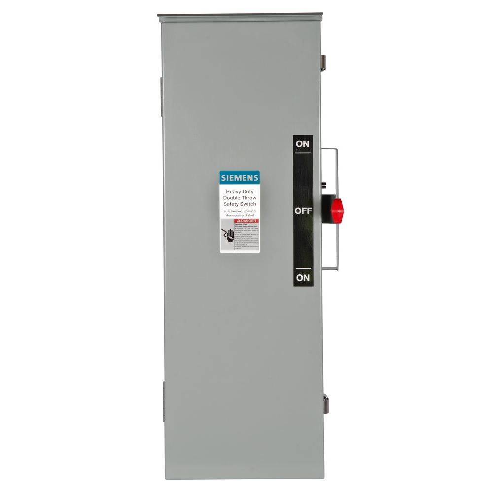 UPC 783643453913 product image for Siemens Double Throw 60 Amp 240-Volt 3-Pole Outdoor Fusible Safety Switch | upcitemdb.com