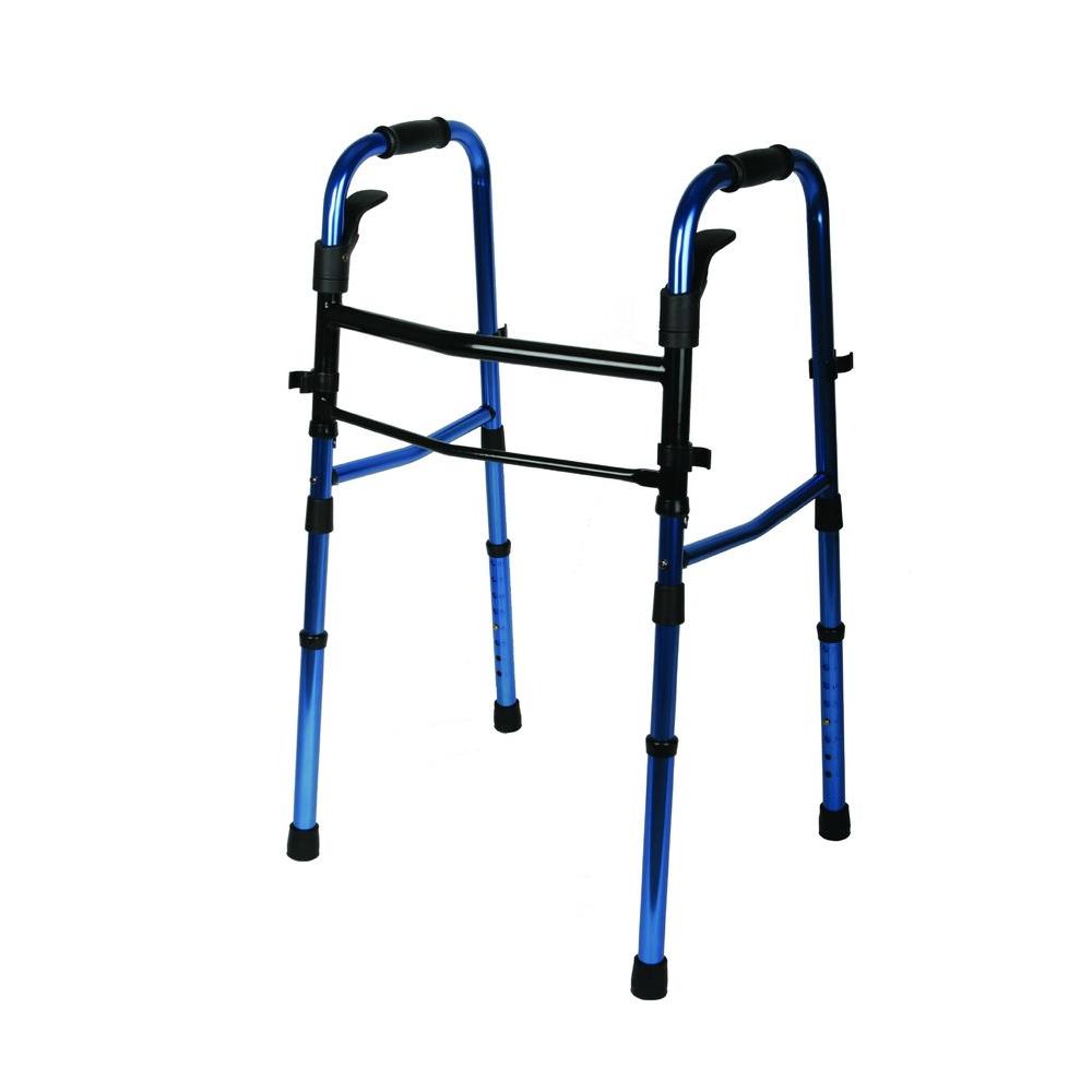 Medline Paddle Folding Walker in BlueMDS805160 The Home Depot