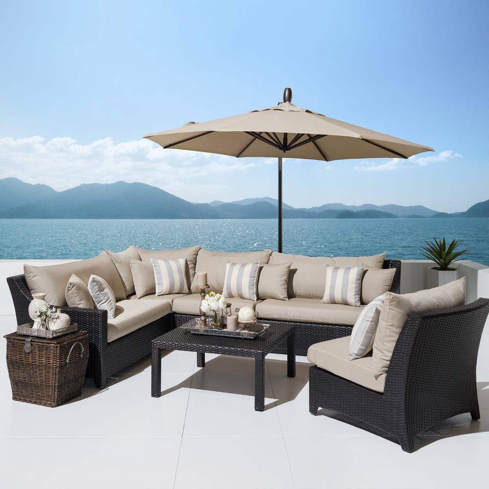 Rst Brands Deco 6 Piece All Weather Wicker Patio Sectional Set