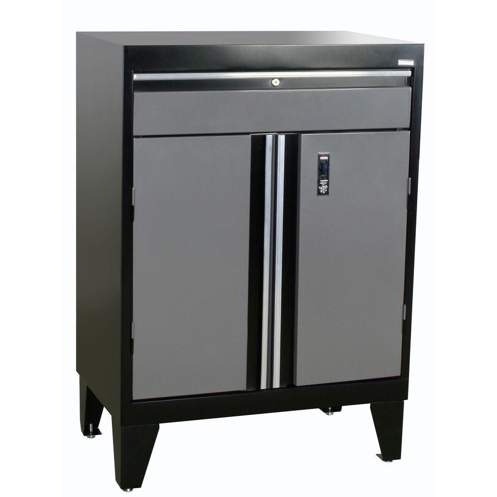 Sandusky 30 in. W x 18 in. D x 43 in. H Modular Steel Base Cabinet with ...