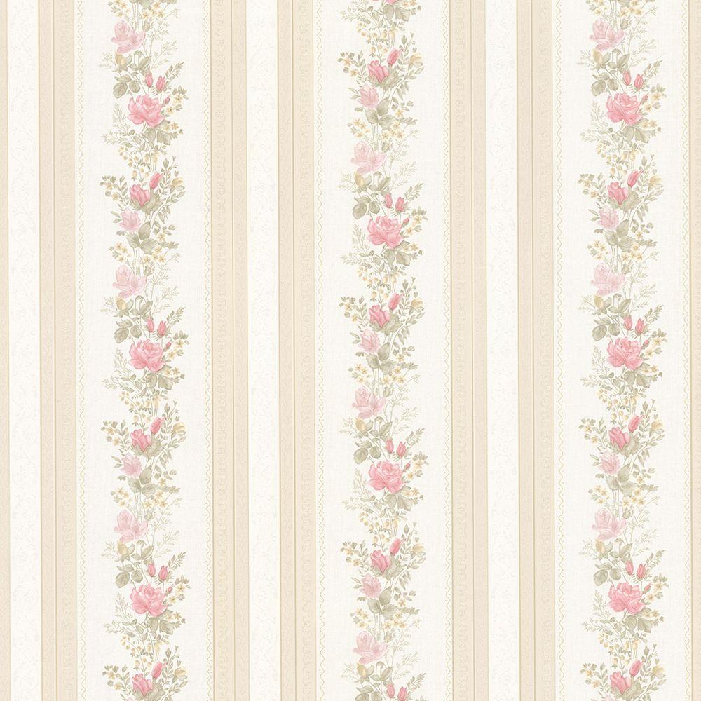 Mirage Alex Pink Delicate Satin Floral Trail Pink Wallpaper Sample 992 68348sam The Home Depot