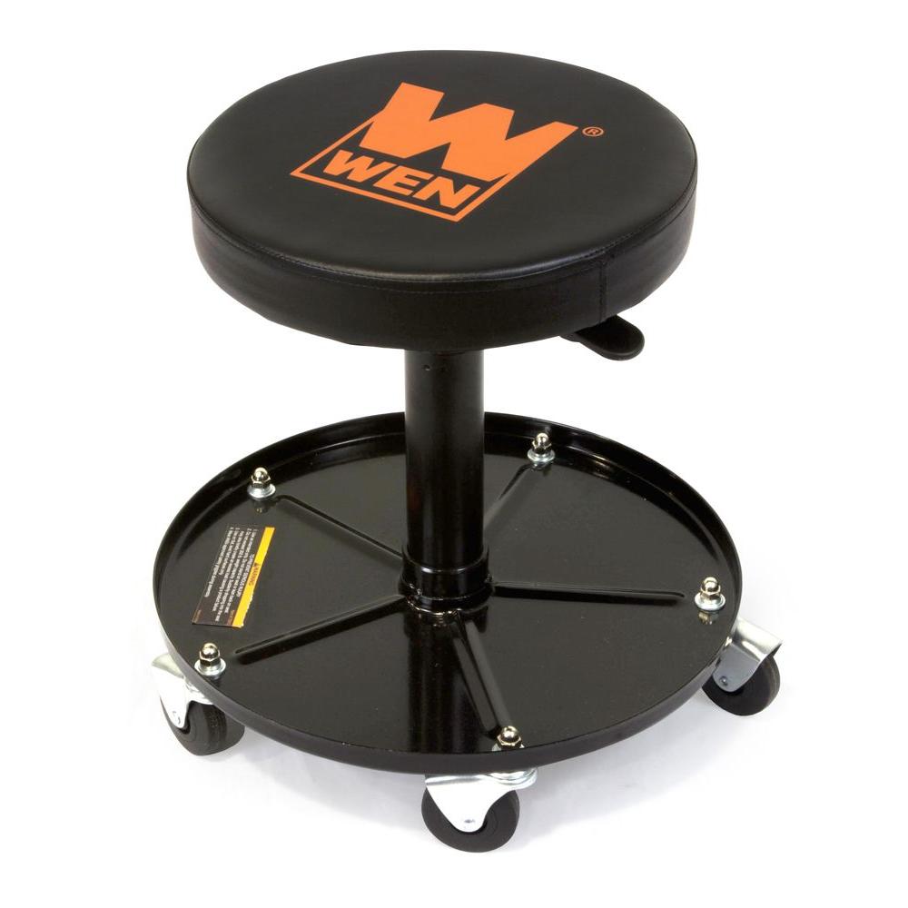 WEN 300 lb. Capacity Pneumatic Rolling Mechanic Stool73012 The Home