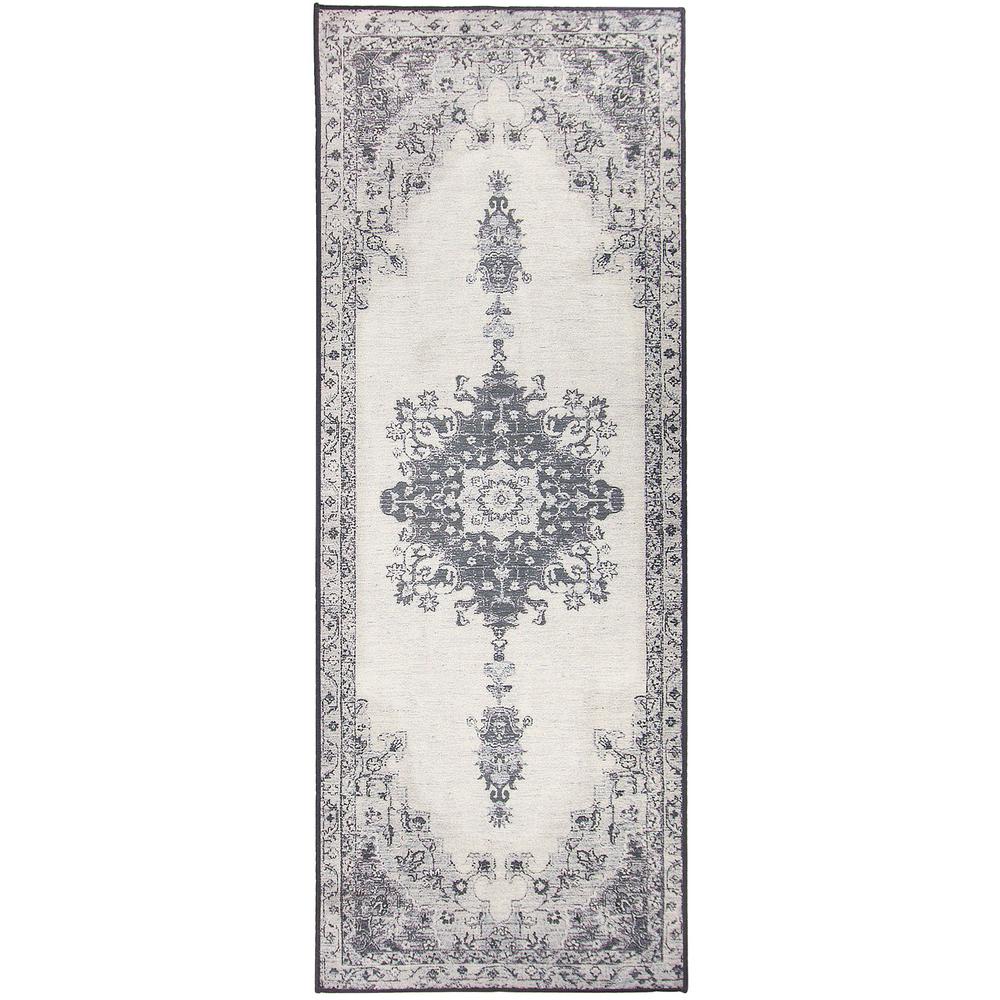 Ruggable Washable Parisa Grey 2 5 Ft X 7 Stain Resistant Runner Rug