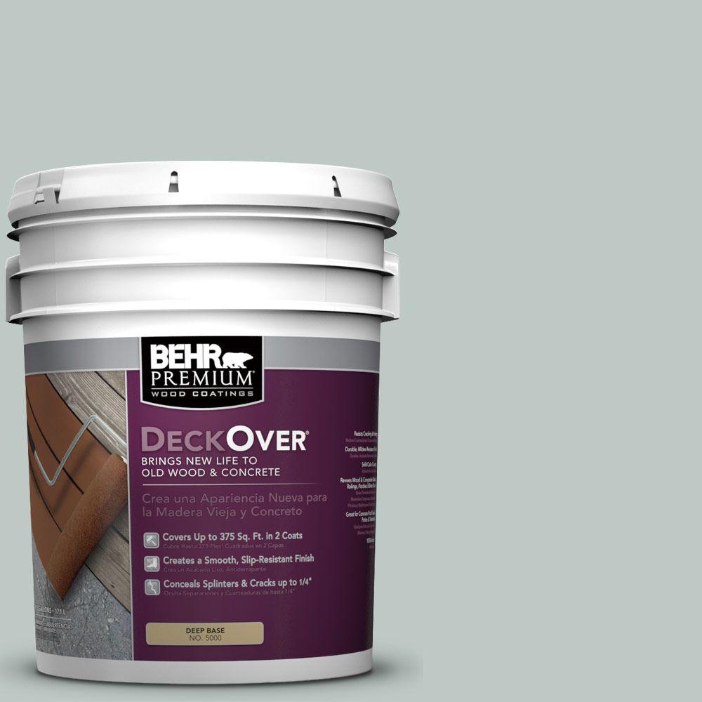 BEHR Premium DeckOver 5 gal. SC365 Cape Cod Gray Solid Color Exterior Wood and Concrete