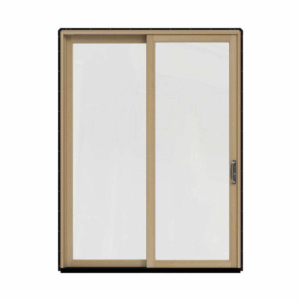 JELDWEN 72 in. x 96 in. W2500 Contemporary Black Clad Wood RightHand