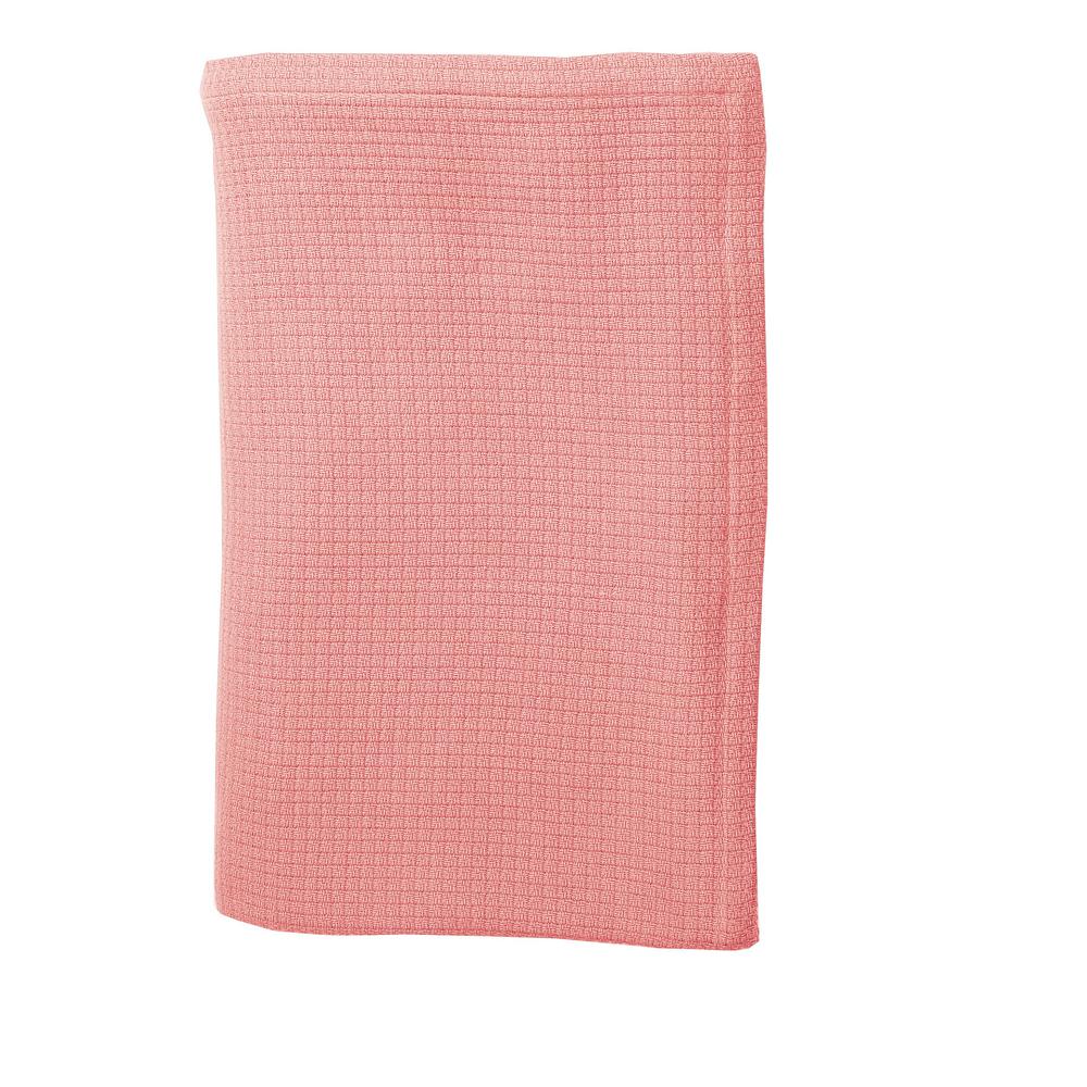 UPC 800000000020 product image for The Company Store Cotton Weave Pink Lemonade Queen Blanket | upcitemdb.com