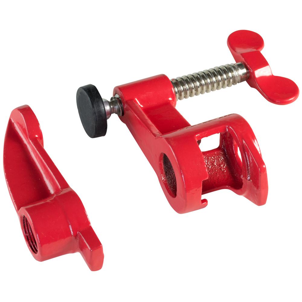 BESSEY H-Style Pipe Clamp Fixture Set for 3/4 in. Black 