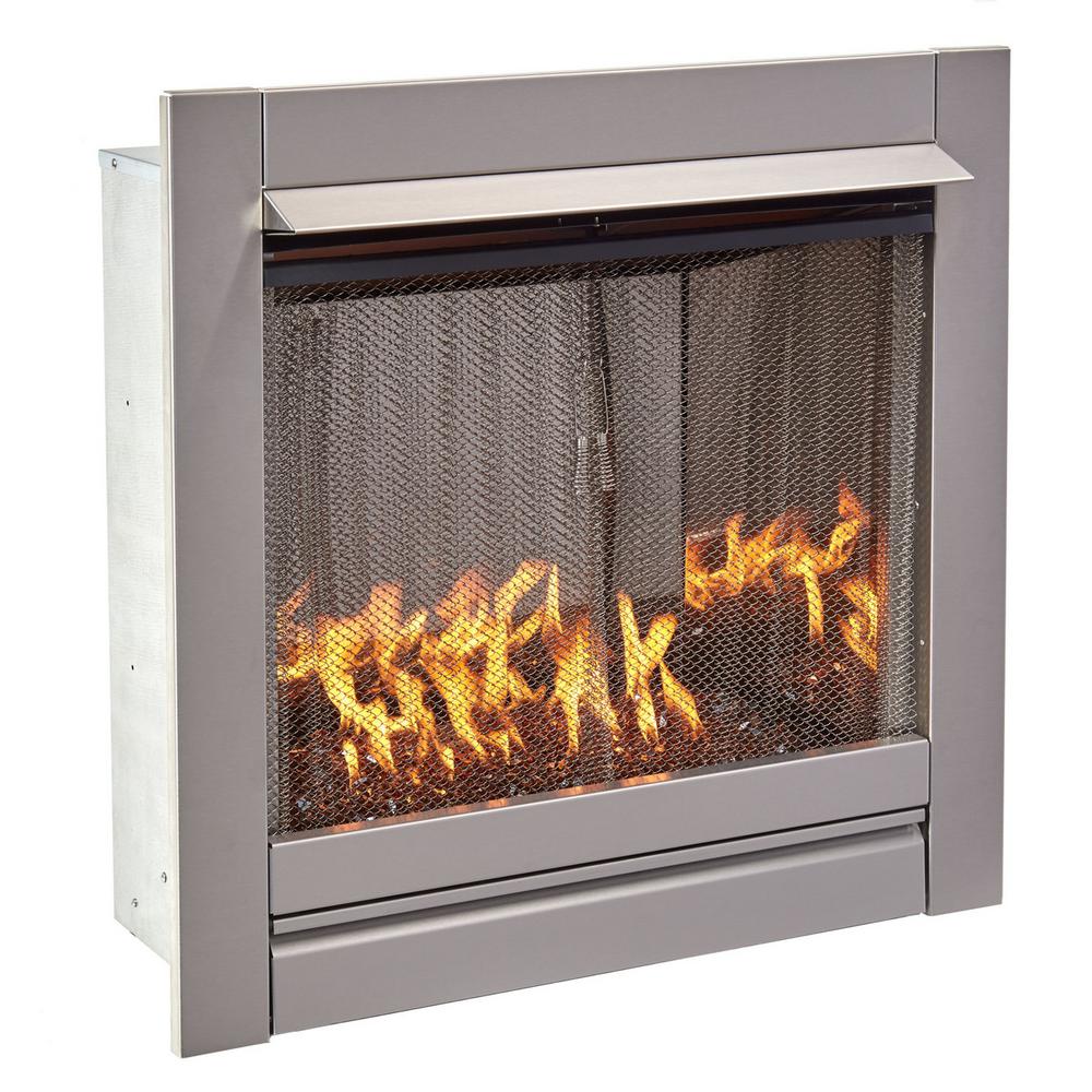Duluth Forge 31 5 In Stainless Vent Free Outdoor Gas Fireplace