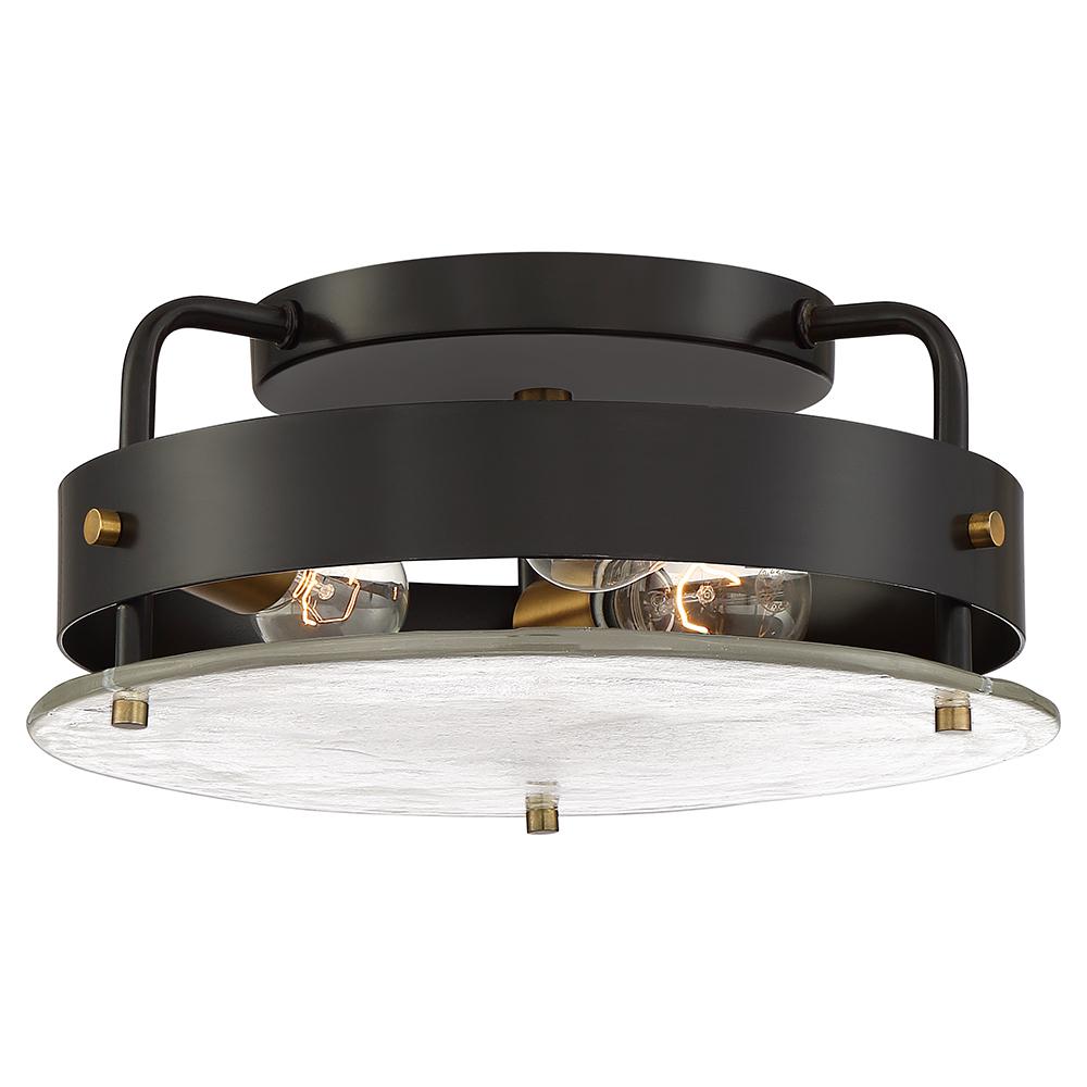 Quoizel Inglenook 14 In. 3-Light Valiant Bronze Flush Mount-TFIK1614VA ...