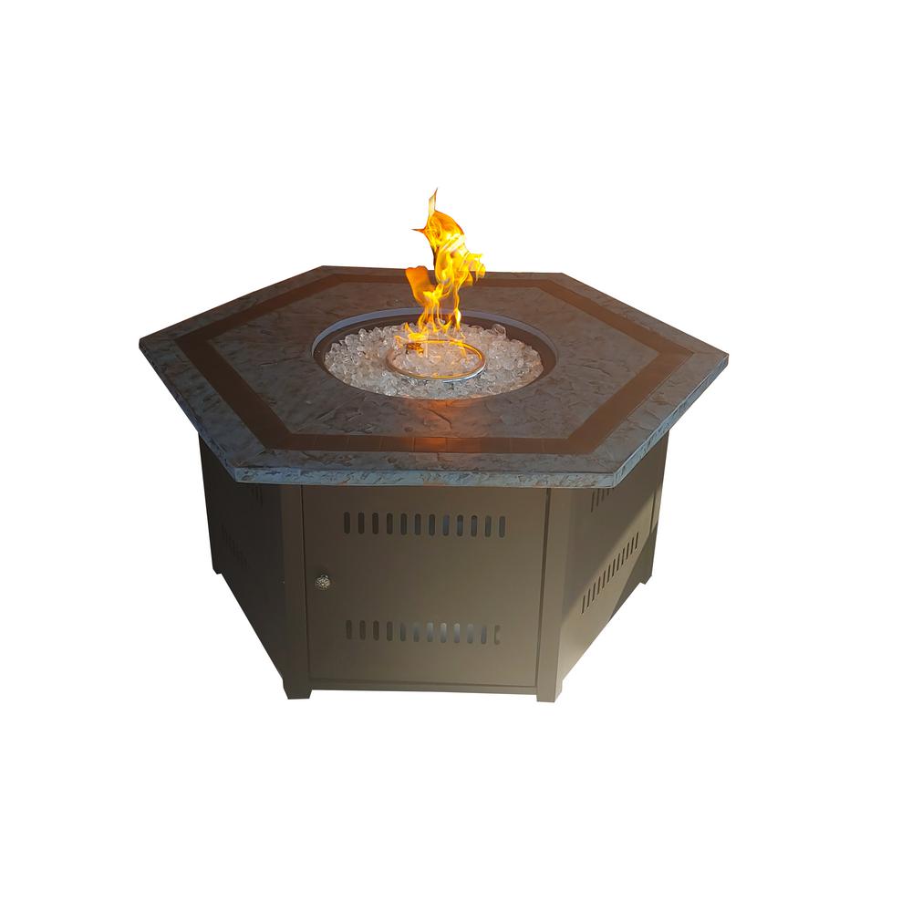 Fire Sense 40 In X 24 In Toulon Oval Cast Aluminum Lpg Fire Pit