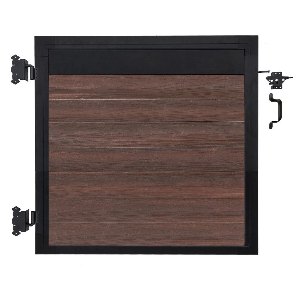 Veranda Euro Style 4 Ft W X H Black Rose Aluminum Composite Estate Adjule Fence Gate
