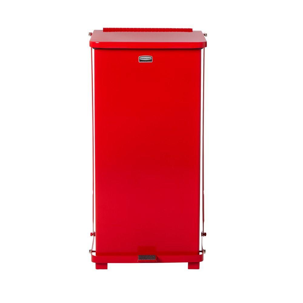 Rubbermaid Commercial Products Defenders 24 Gal Red Step On Medical   Rubbermaid Commercial Products Commercial Trash Cans Rcpst24eplrd 64 300 