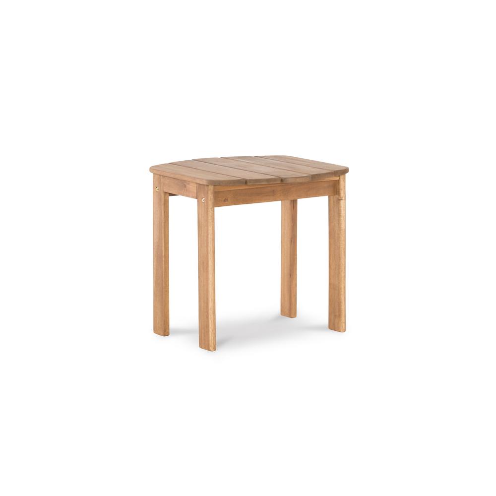 Linon Home Decor Adirondack Teak Finish Outdoor End Table Thd00452 The Home Depot