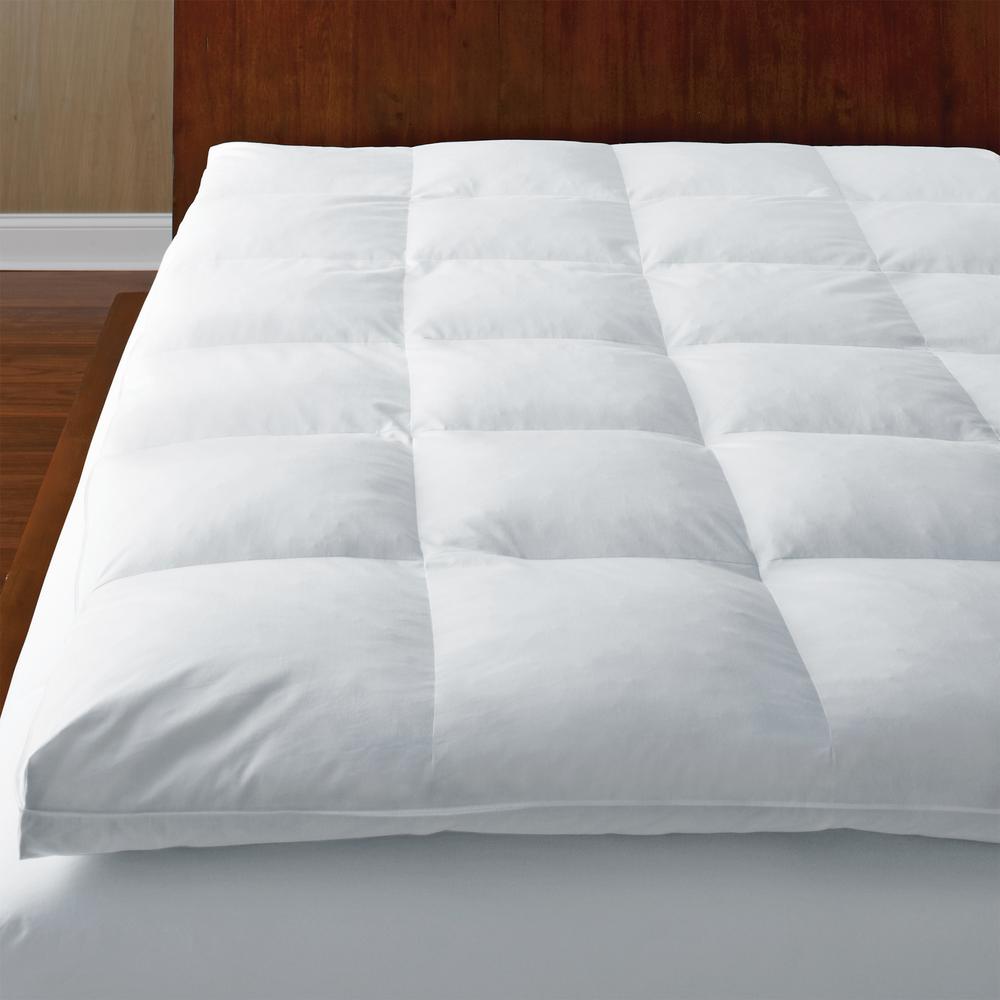 6 in. Full Down Free Alternative Hypoallergenic Baffled Mattress Topper