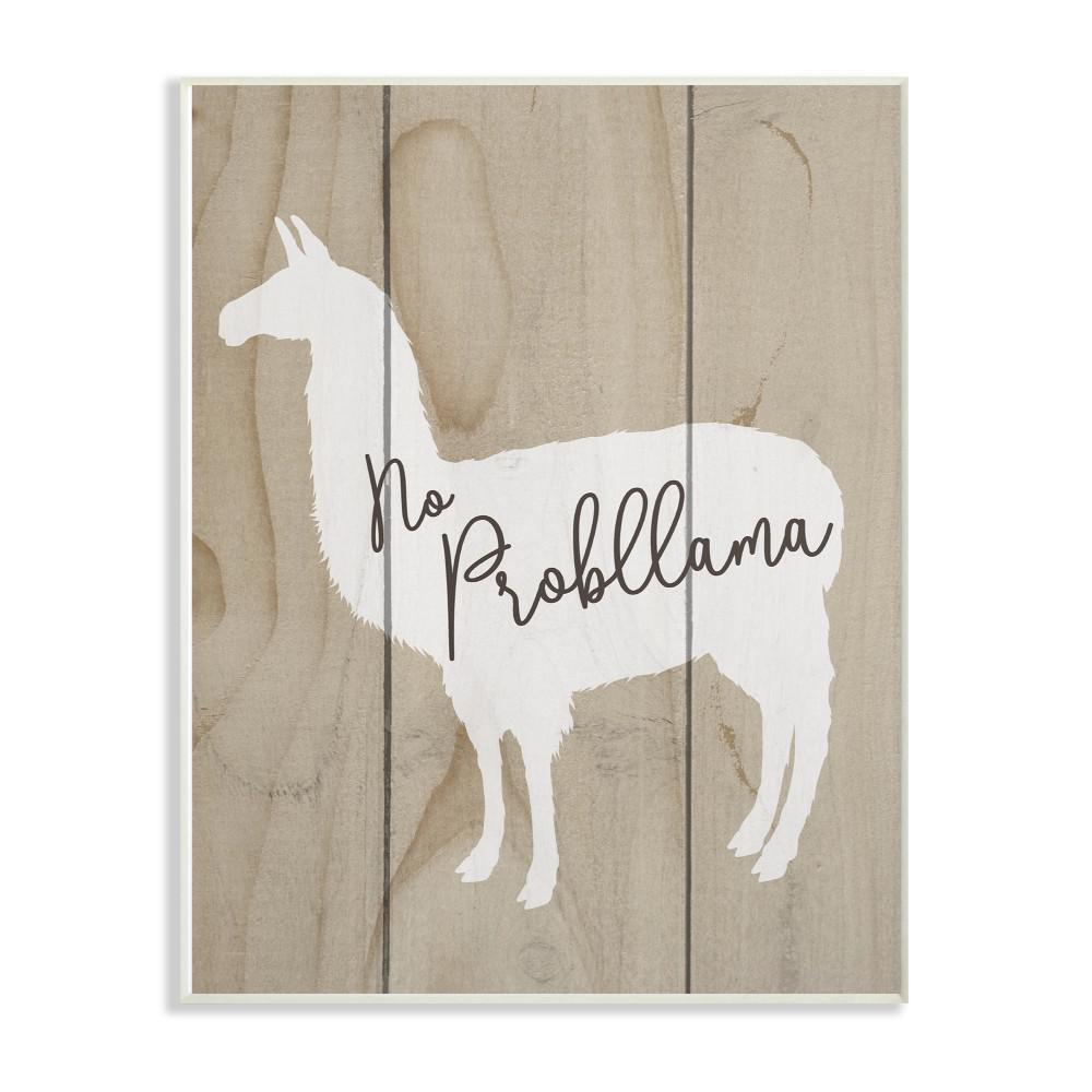 Stupell Industries 10 in. x 15 in. No Probllama Llama Planked Wood by Daphne Polselli Wood Wall Art, Multi-Colored - aap-171wd10x15 - Cooking Modern and Trendy is great and all, but sometimes  sku aap-171wd10x15