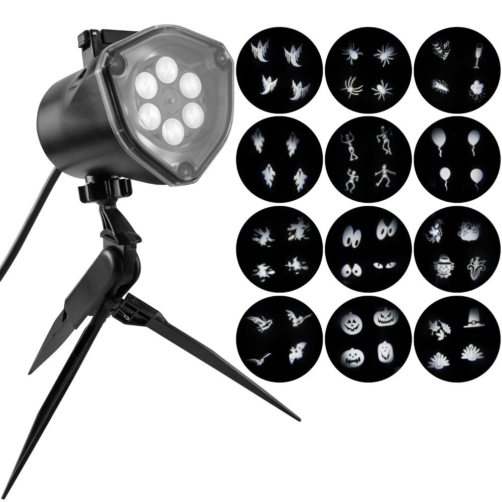 Lightshow Projection 4 Bulb Led White Whirl A Motion Strobe Light Stake With Lightshow Projection 4 Bulb Led White Whirl A Motion Strobe Light Stake With