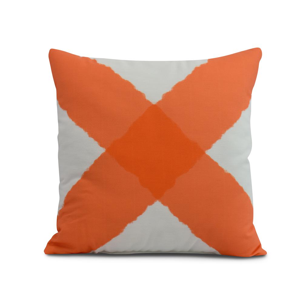 X Marks The Spot 20 In Orange Decorative Nautical Throw Pillow