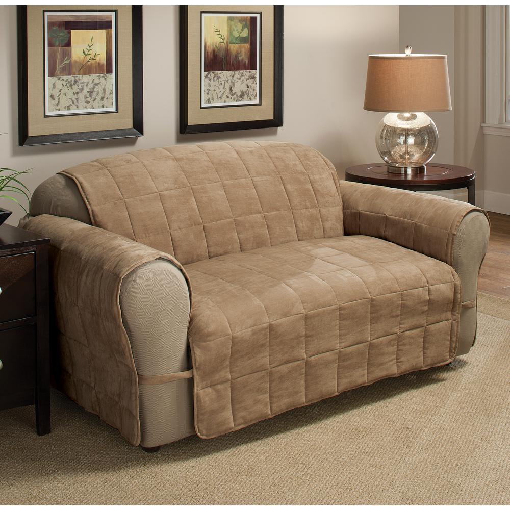 Camel Ultimate Faux Suede Xl Sofa Protector Ultxsofacamel The Home Camel Ultimate Faux Suede Xl Sofa Protector