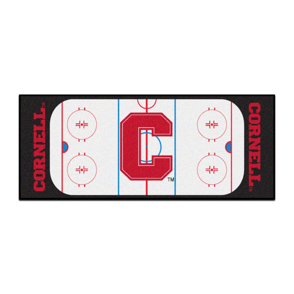 Fanmats Ncaa Cornell University White 3 Ft X 6 Indoor Hockey Rink Runner Rug