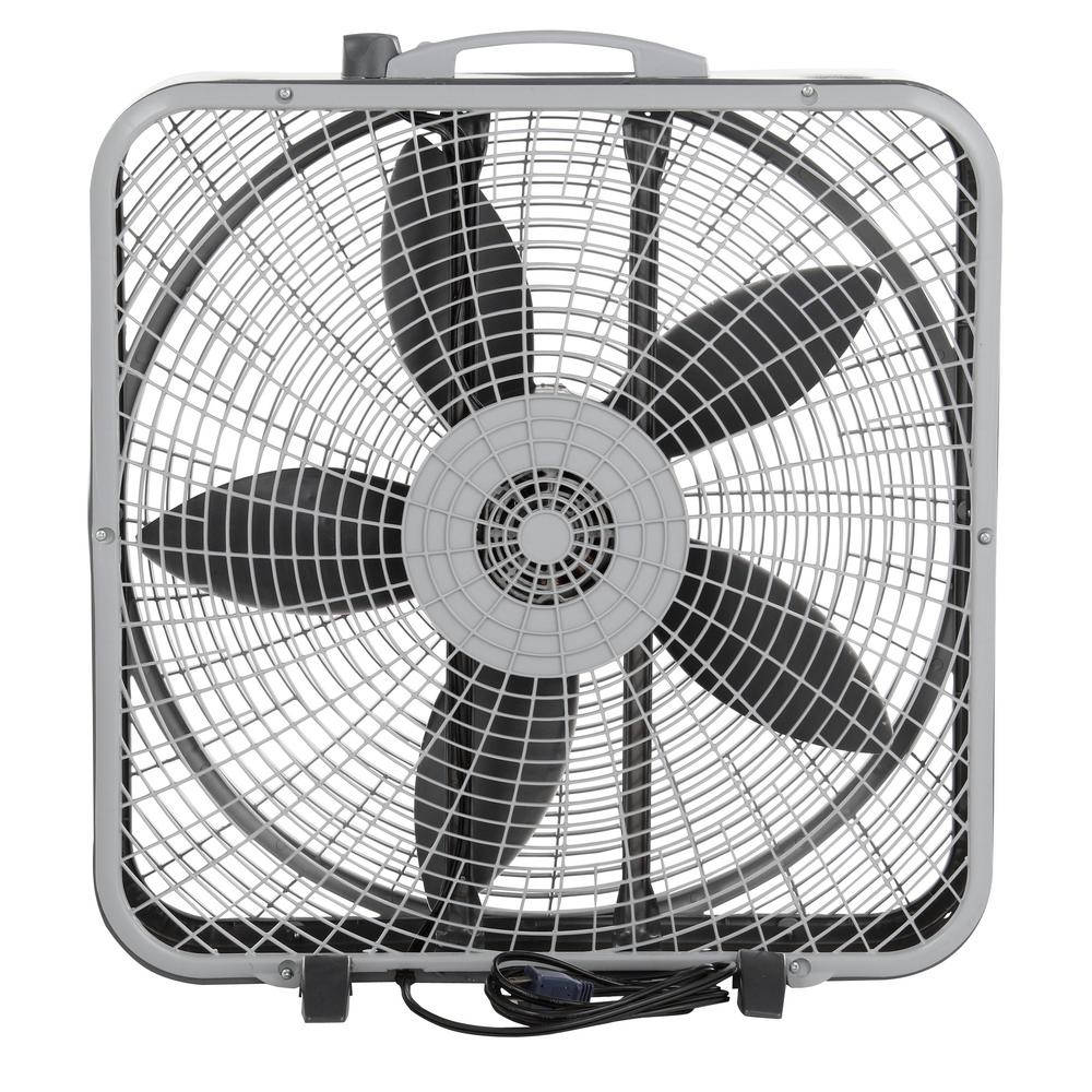 BOX FAN 20" Power Plus Weather Shield Motor Air Cooler Durable Steel