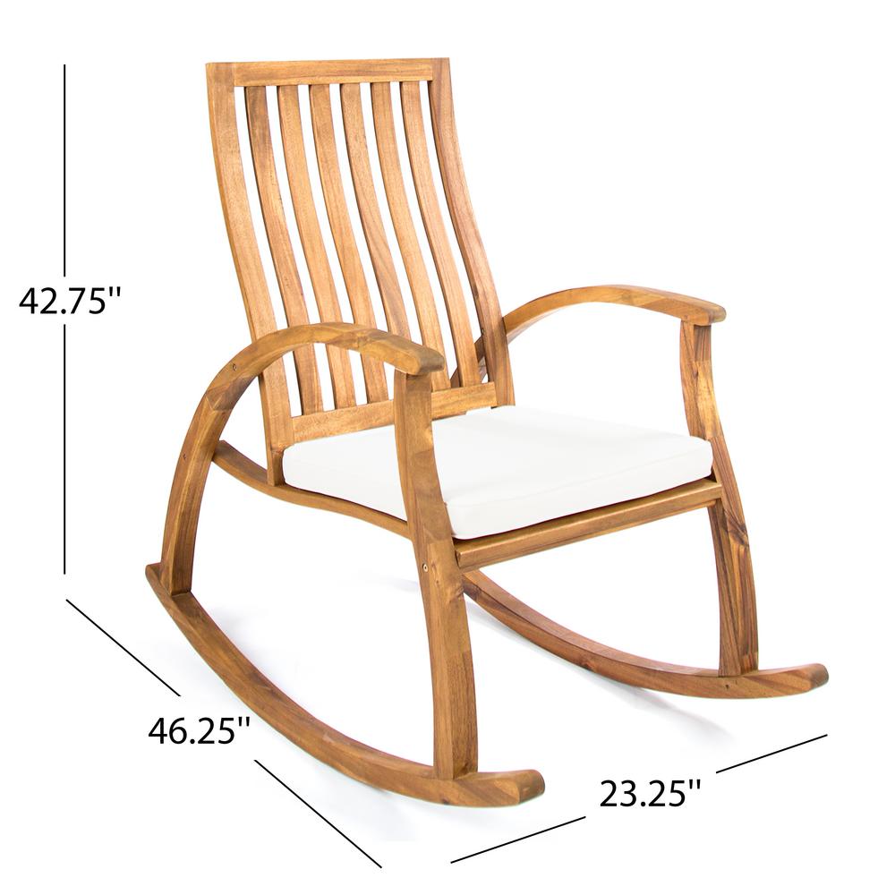 cream rocking chair