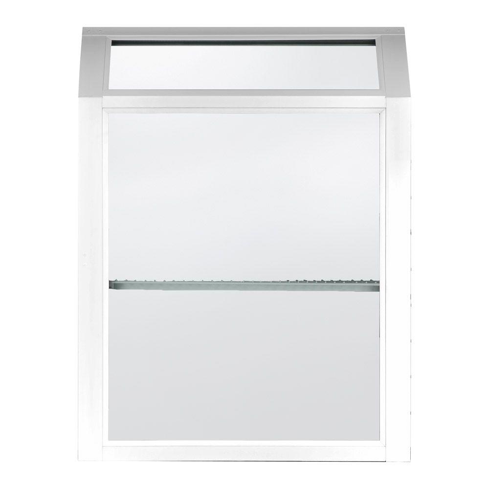 Jeld Wen 35 75 In X 35 75 In V 2500 Series White Vinyl Garden Window With Fiberglass Mesh Screen 8b8700 The Home Depot