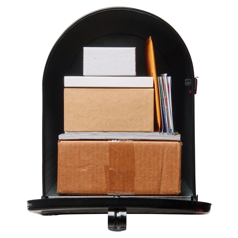Gibraltar Mailboxes Stanley Extra Large Steel Post Mount Mailbox Black St200b00 The Home Depot