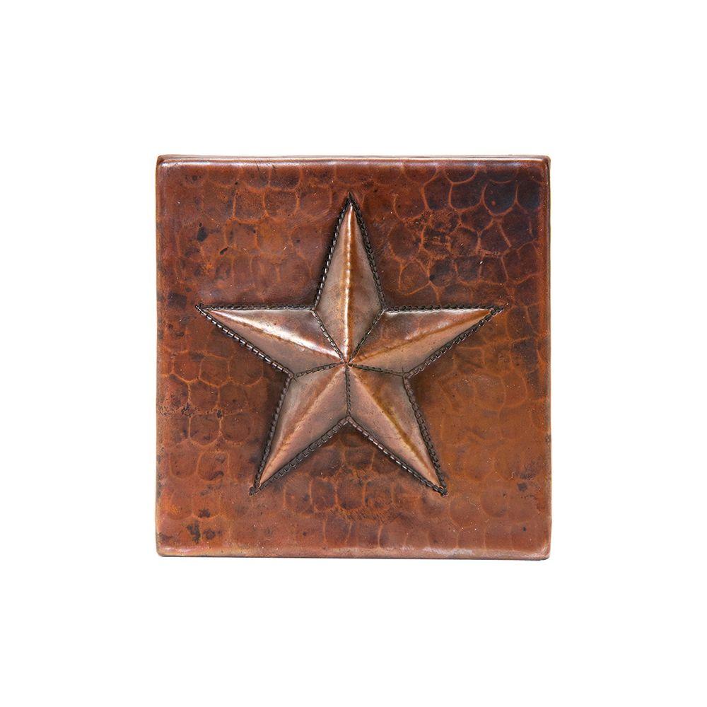 Metal Backsplash Decorative Accents Tile The Home Depot Hammered Copper Star Decorative Wall Tile In Oil Rubbed