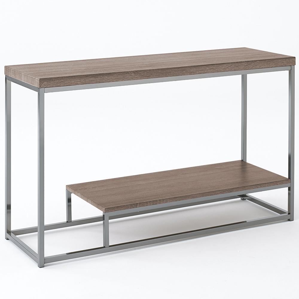 Unbranded Lucia Light Brown Sofa Table with Chrome BaseLU250S The