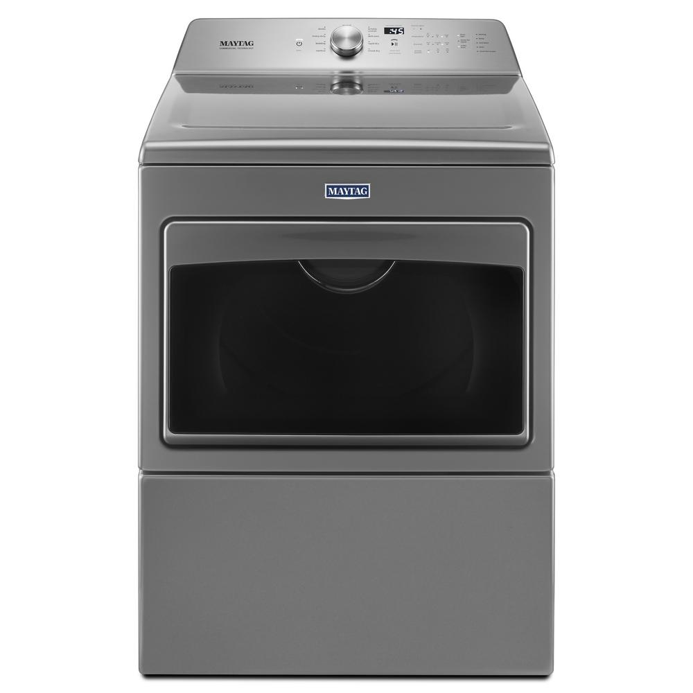 Maytag 7.4 cu. ft. Electric Dryer with IntelliDry Sensor in Metallic ...