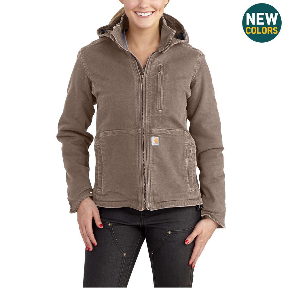 Carhartt Women's X-Small Taupe Gray/Shadow Sandstone Full Swing Caldwell  Duck Jacket-102248-077 - The Home Depot
