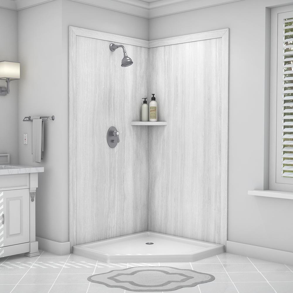 FlexStone Splendor 40 in. x 40 in. x 80 in. 7Piece Easy Up Adhesive