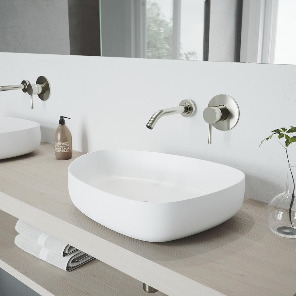 Vigo Olus Single Handle Wall Mount Vessel Bathroom Faucet In