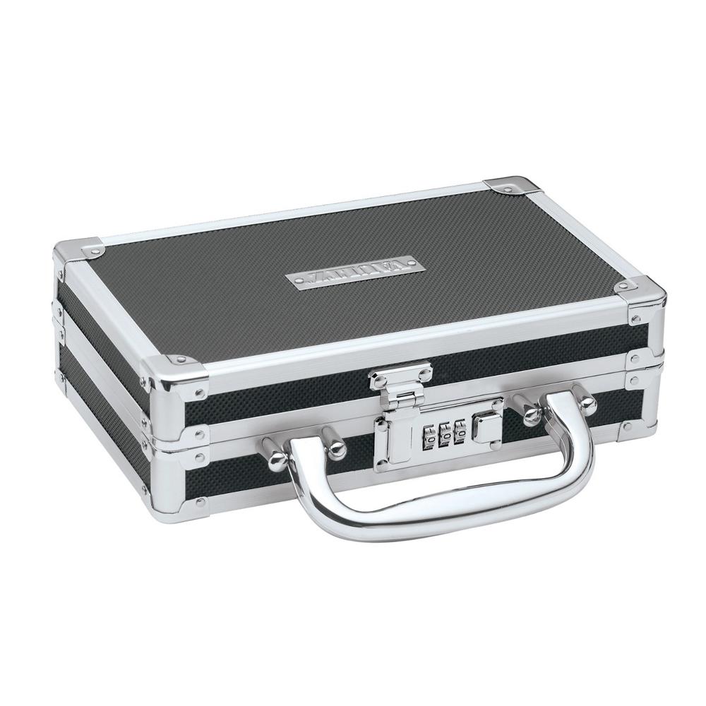 Vaultz Locking Medicine Case with Handle Combination Lock, Black